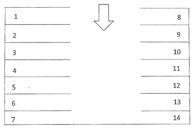 パーキングＴの駐車配置図