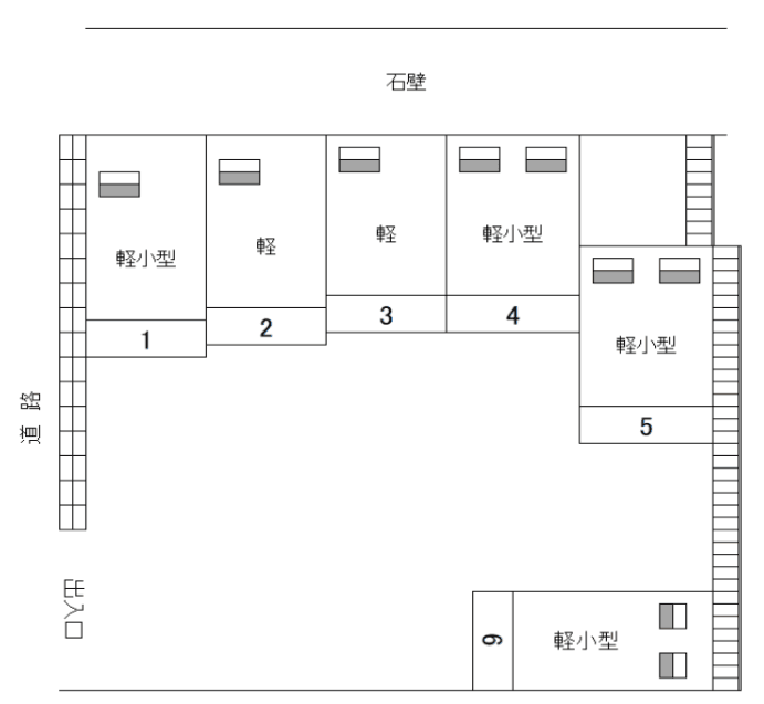 Mパーク伊敷８の駐車配置図