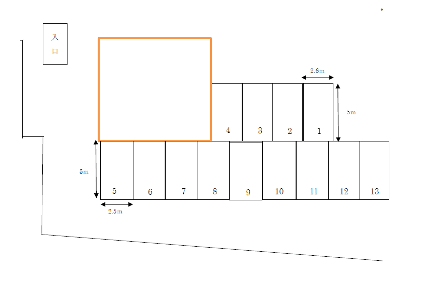 １丁目駐車場の駐車配置図