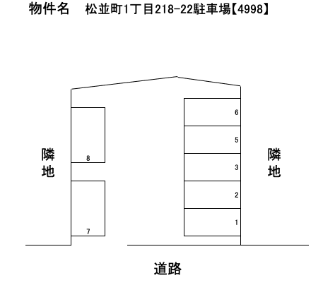 松並町1丁目218-22駐車場の駐車配置図