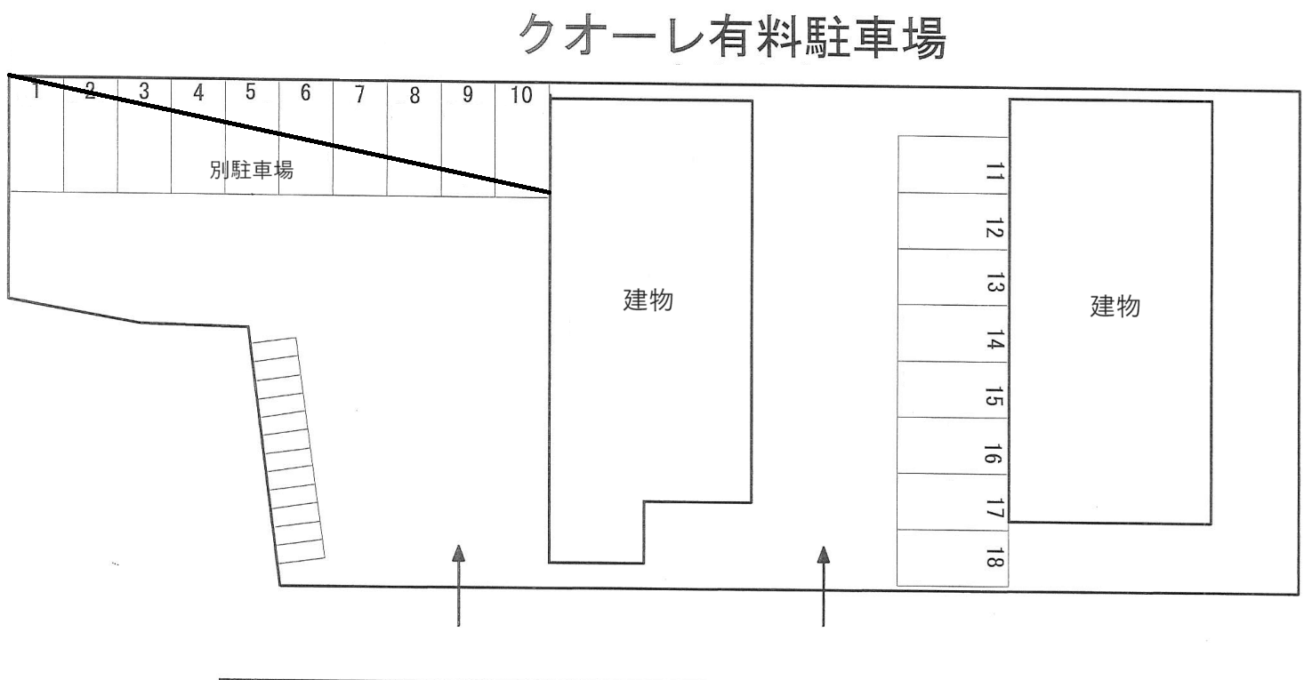 志木市幸町1丁目駐車場（クオーレＦ）の駐車配置図