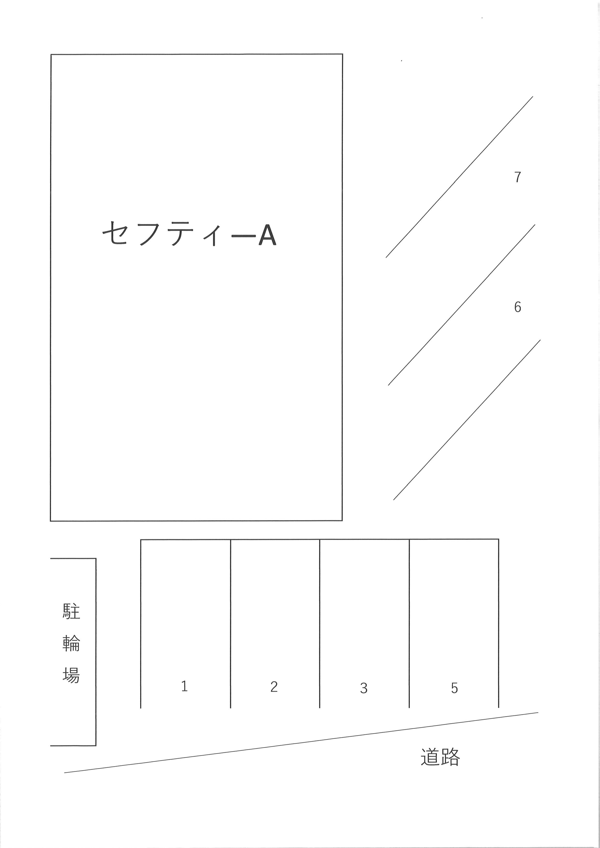 セフティーA駐車場の駐車配置図