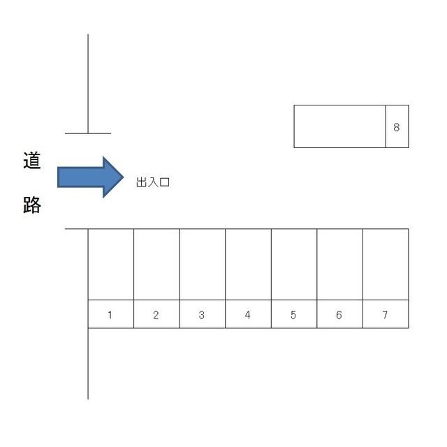 椎塚月極駐車場の駐車配置図