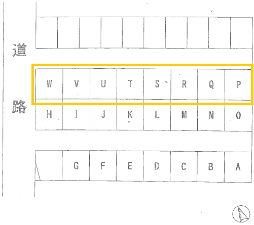 王塚台倉庫-3の駐車配置図