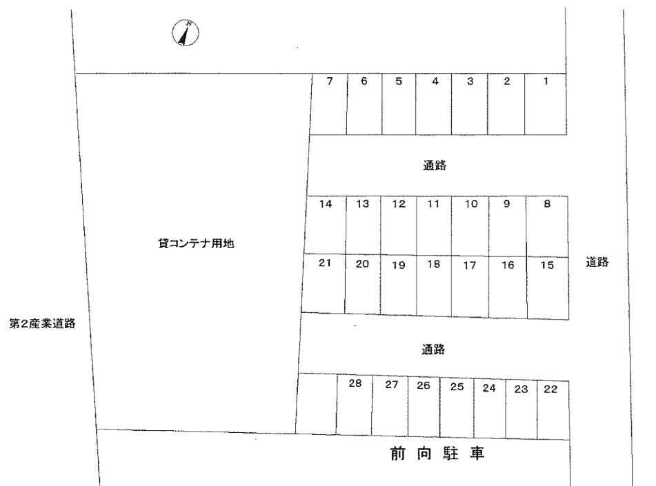 キリヤパーキング5の駐車配置図