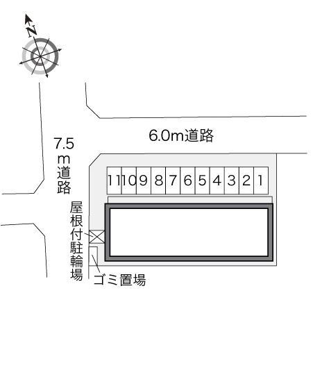 丑渡(22580)の駐車配置図