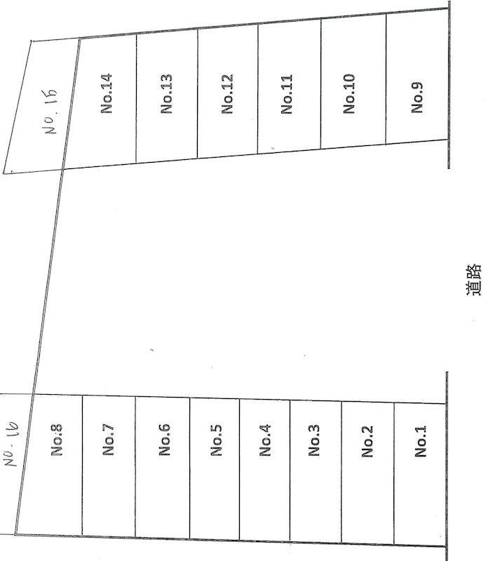 湯高第4駐車場の駐車配置図