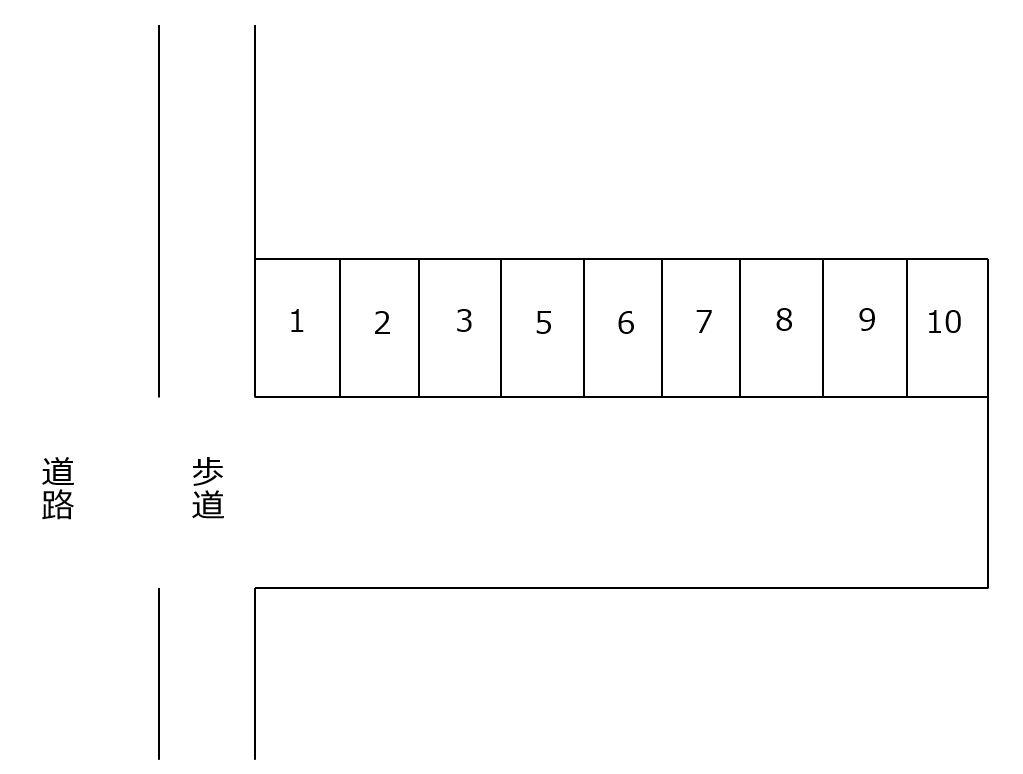 望月駐車場の駐車配置図
