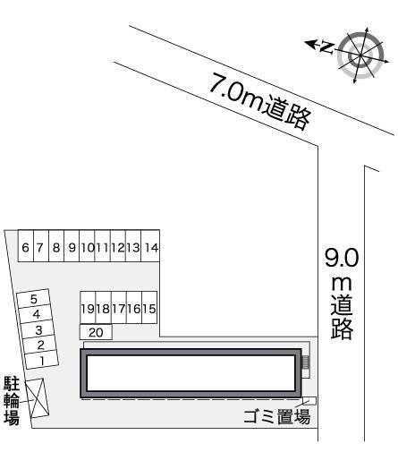 ウィンドハイツ(26405)の駐車配置図