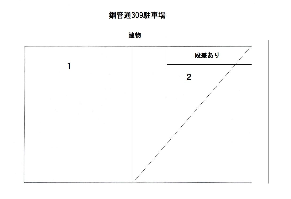 鋼管通309駐車場の駐車配置図