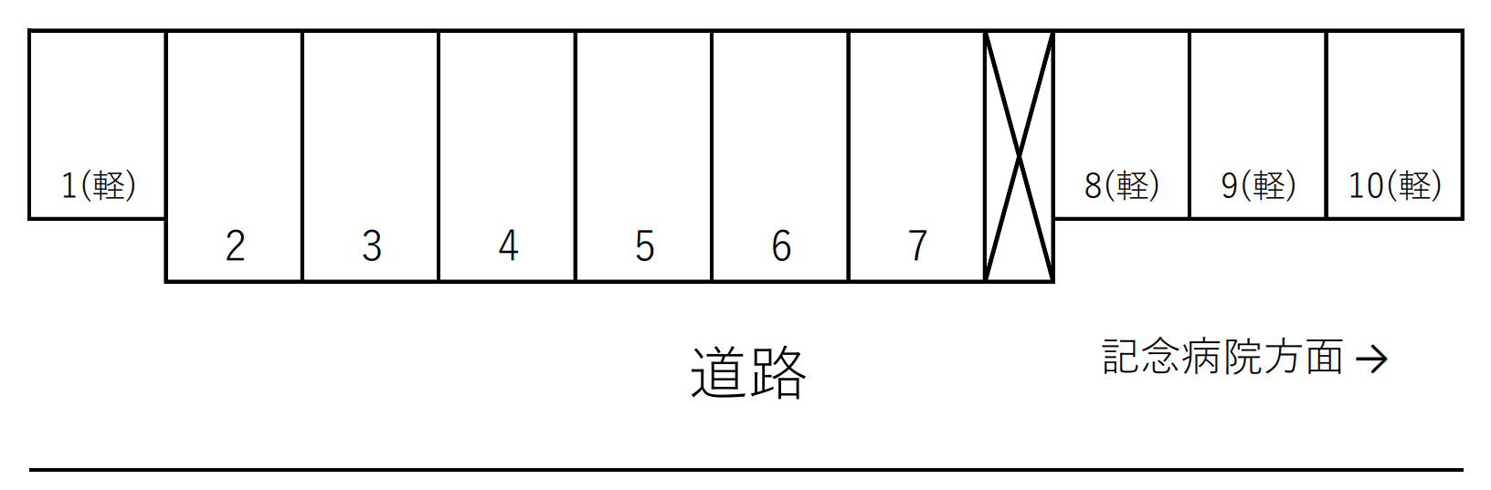 小立2丁目駐車場の駐車配置図