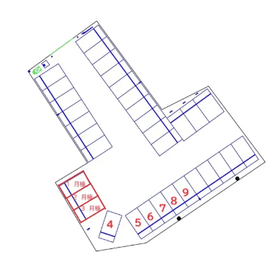 石橋駅前第５の駐車配置図