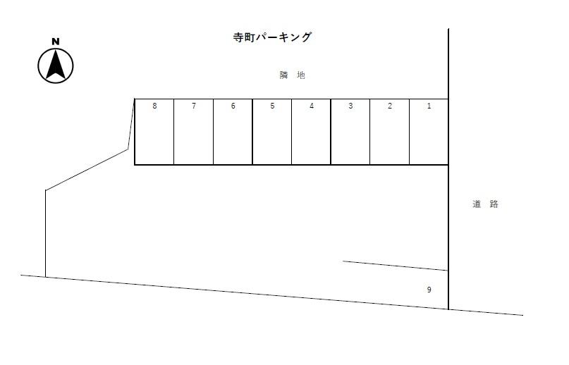 寺町パーキングの駐車配置図