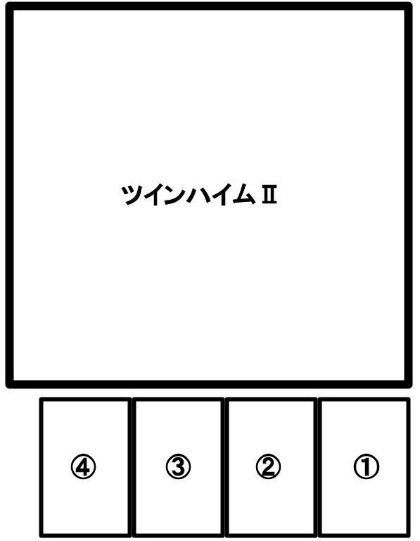 ツインハイム駐車場の駐車配置図