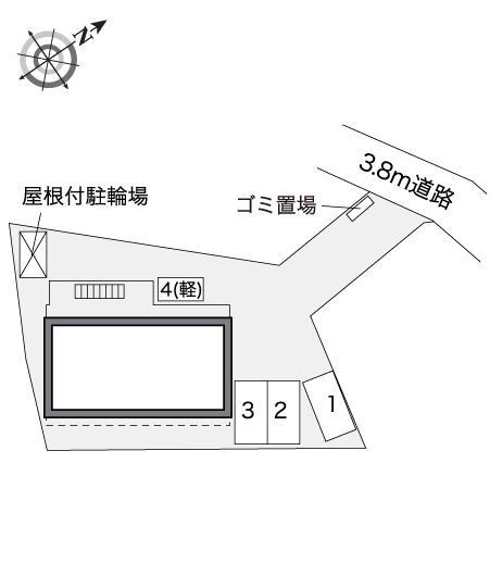 コンフォートハウス(32476)の駐車配置図