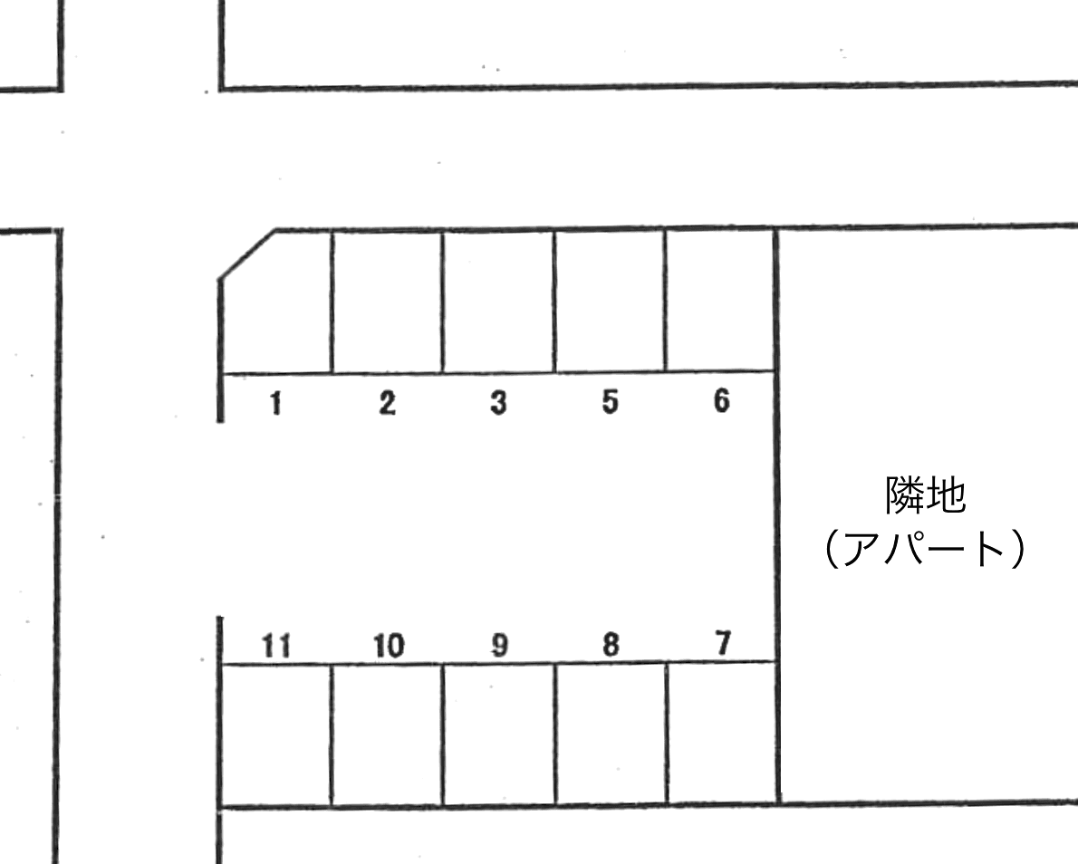 第２あずまコーポの駐車配置図