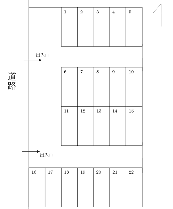 266駐車場の駐車配置図