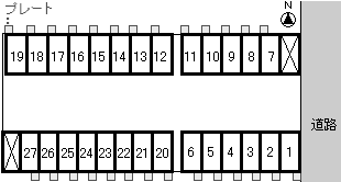 井上パーキング（あかねケ丘）の駐車配置図