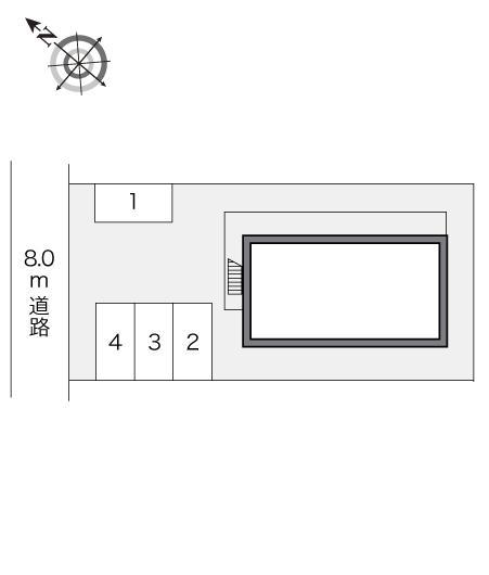 コンフォート０４(24358)の駐車配置図