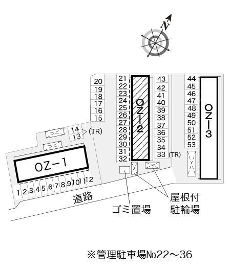 ＯＺ－２(9832)の駐車配置図