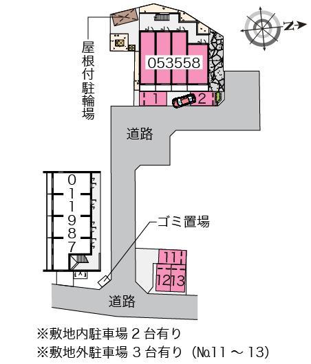 コージーコートＫＭ(53558)の駐車配置図