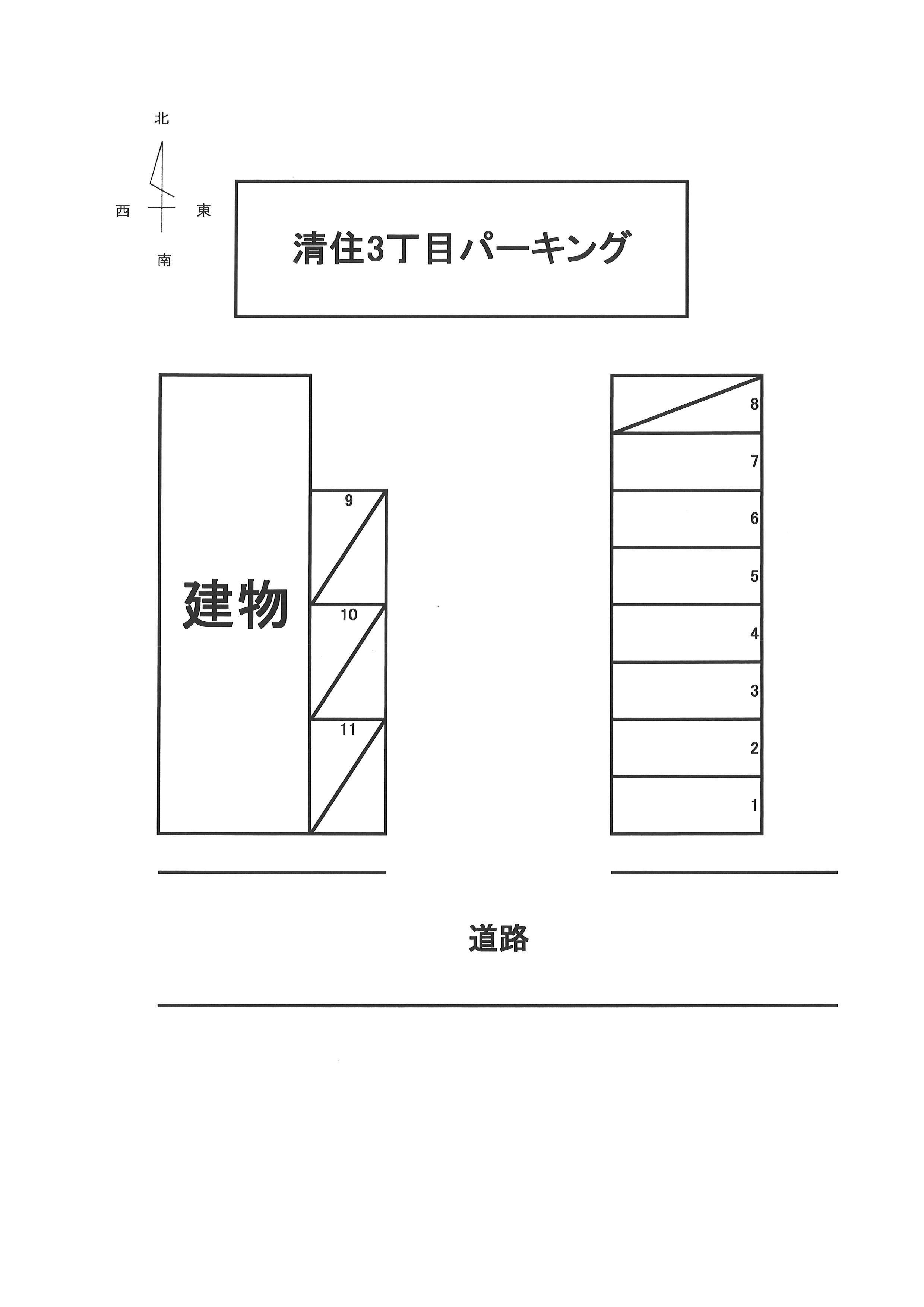 清住3丁目パーキングの駐車配置図