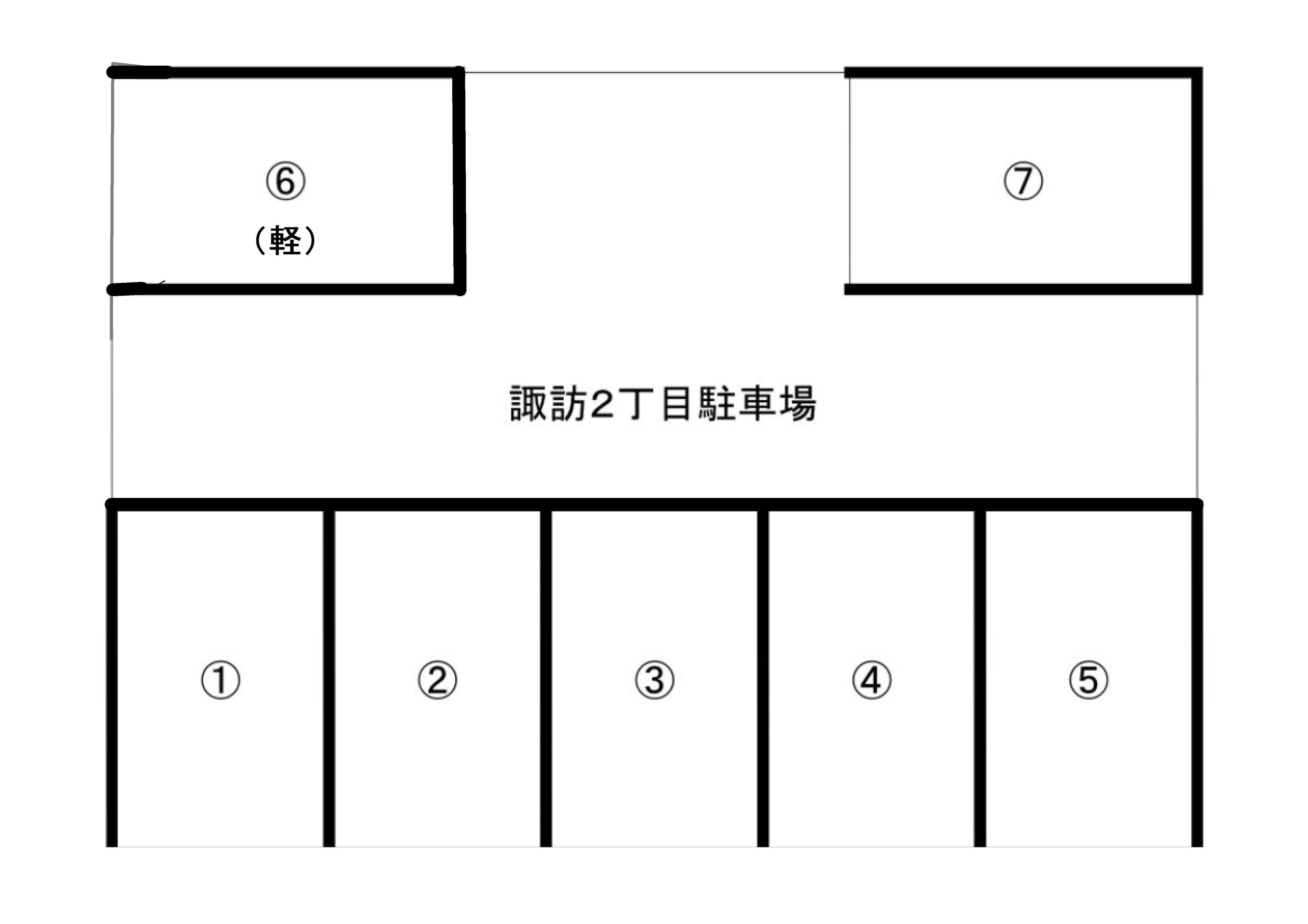 諏訪2丁目駐車場の駐車配置図
