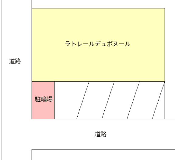 ラトレールデュボヌール駐車場の駐車配置図