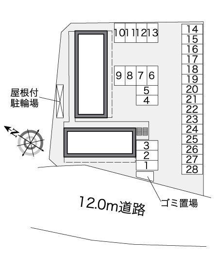 グリーンハイツⅡ(37096)の駐車配置図