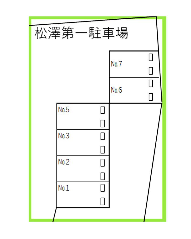 松澤第一駐車場の駐車配置図