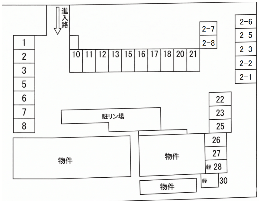 グレースパーキングの駐車配置図