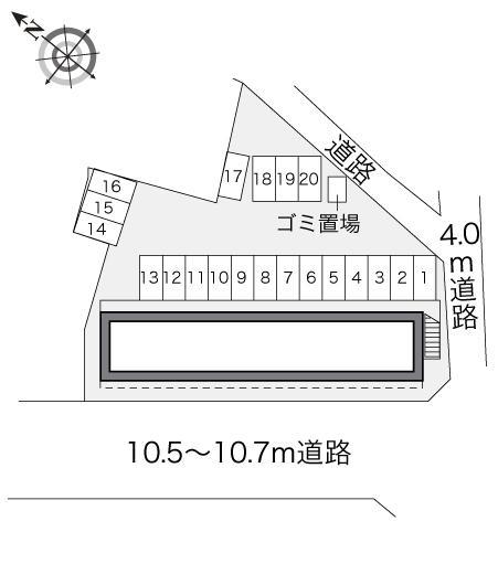 ならわ(18976)の駐車配置図