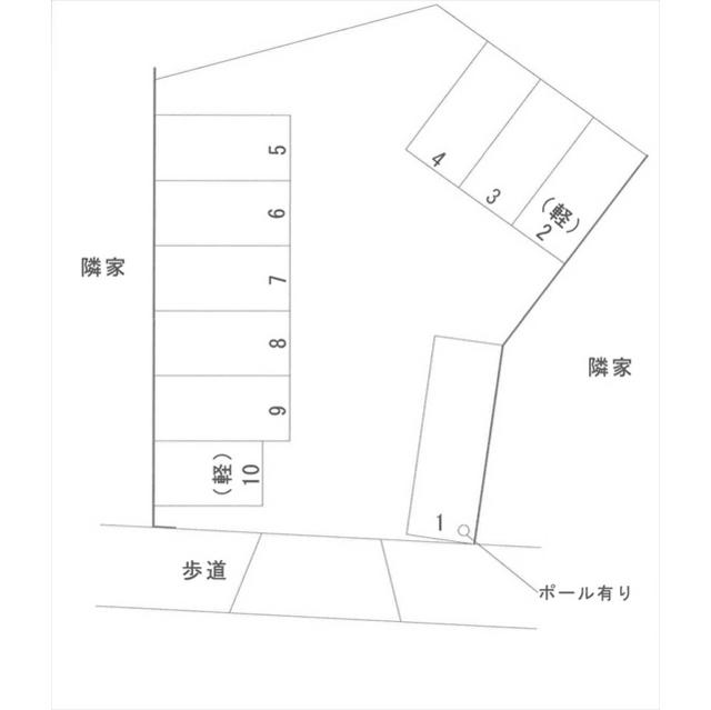 大友2丁目駐車場の駐車配置図