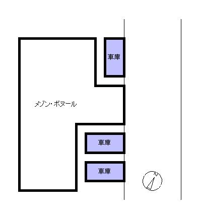 メゾン・ボヌールの駐車配置図