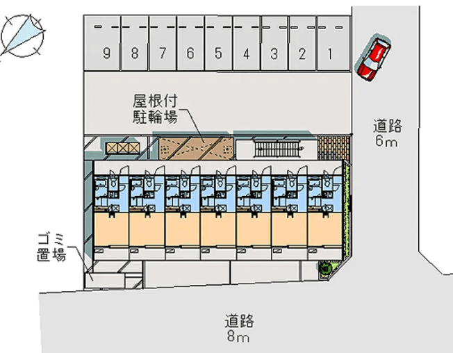 ひびき(14471)の駐車配置図
