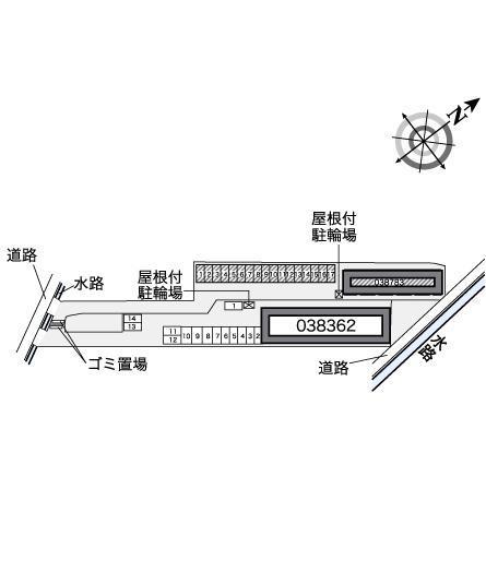 ＣＯＺＹ　ＣＯＵＲＴ(38783)の駐車配置図