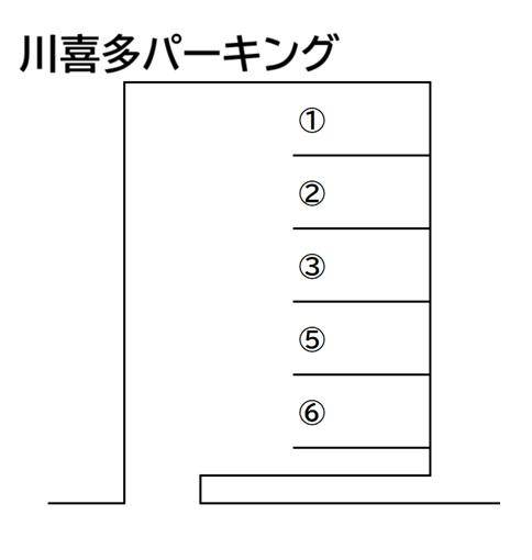 川喜多パーキングの駐車配置図