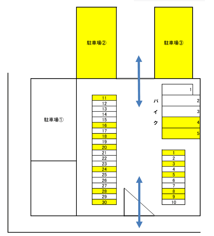 リヴシティ王子弐番館の駐車配置図
