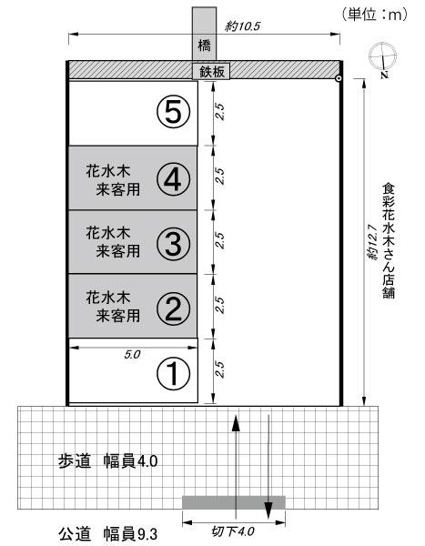 ホットハウス塩竃市西町パーキングの駐車配置図