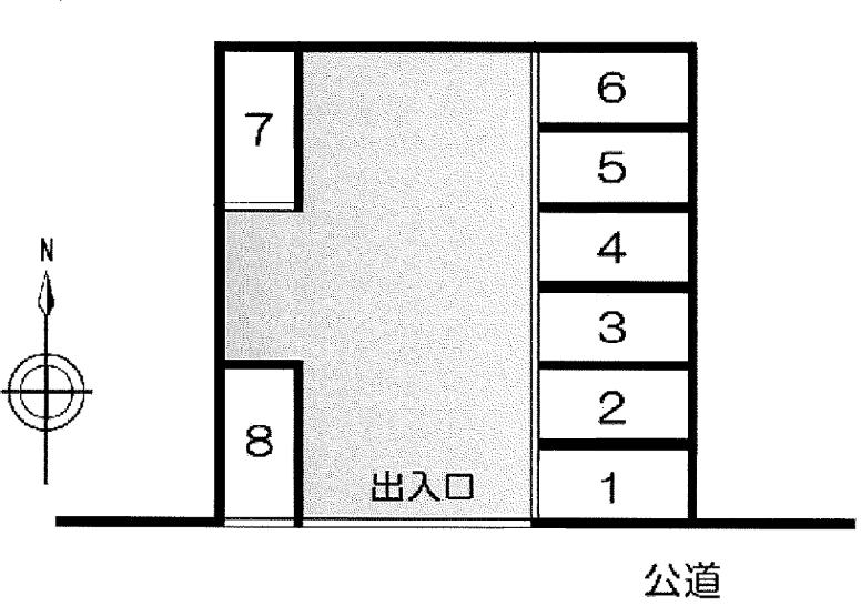 クローバーコート駐車場の駐車配置図