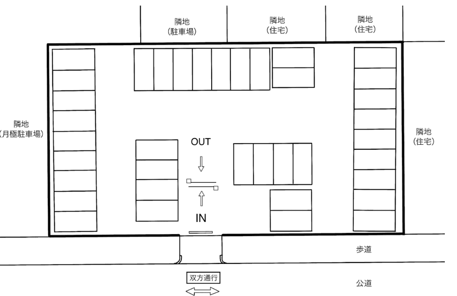 高蔵寺駅前第４の駐車配置図