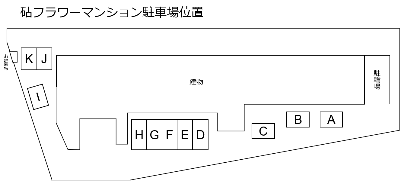 砧フラワーマンションの駐車配置図