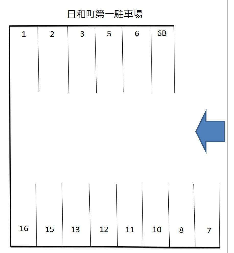 日和町第一駐車場の駐車配置図