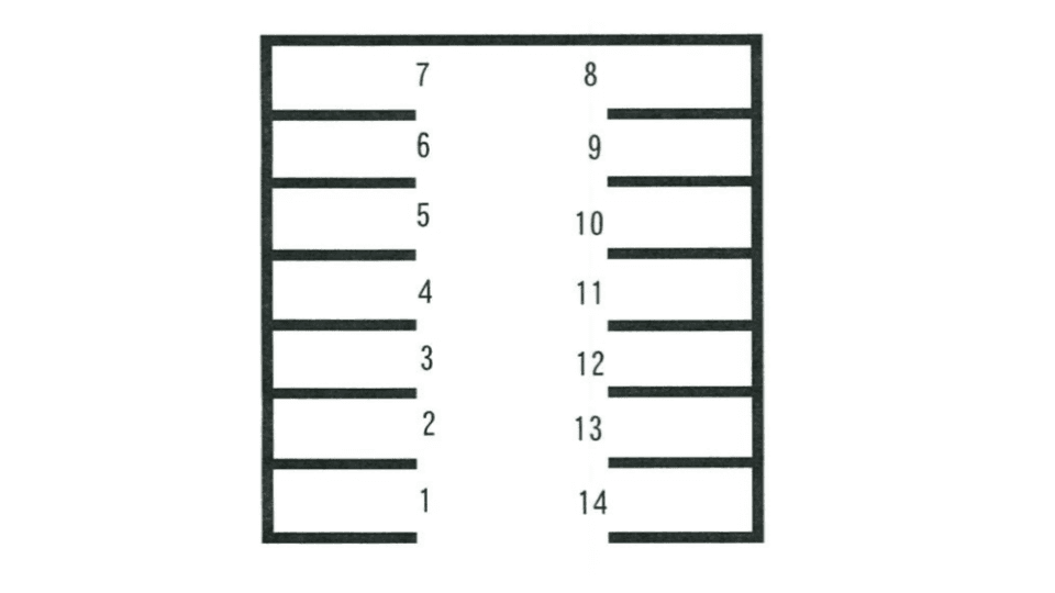 M･Iパーキングの駐車配置図