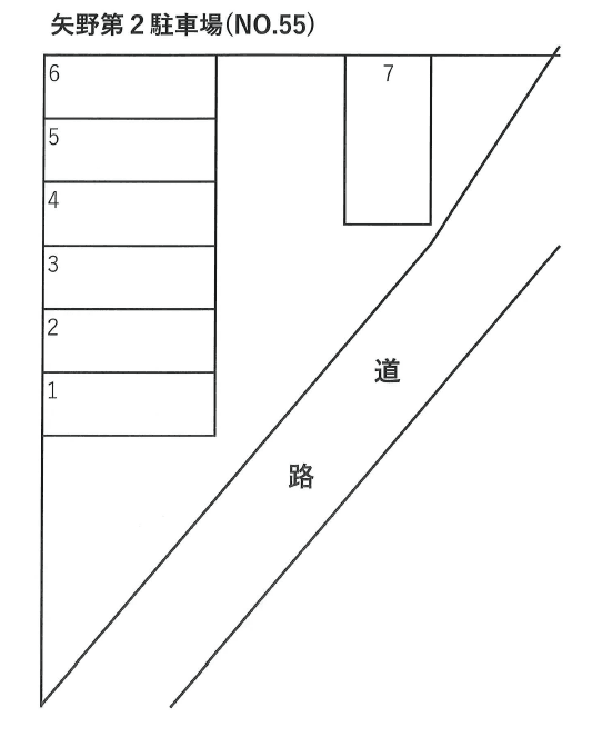 矢野第2(NO55)の駐車配置図