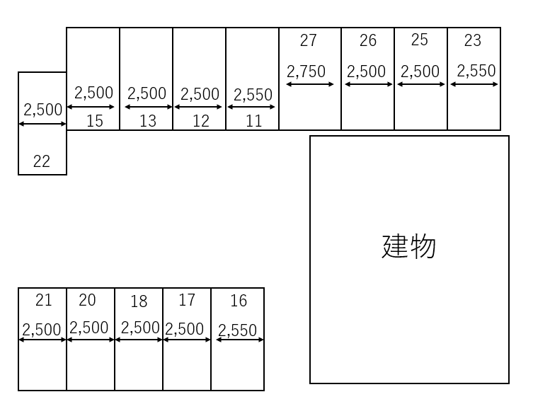 フォーリアＣの駐車配置図