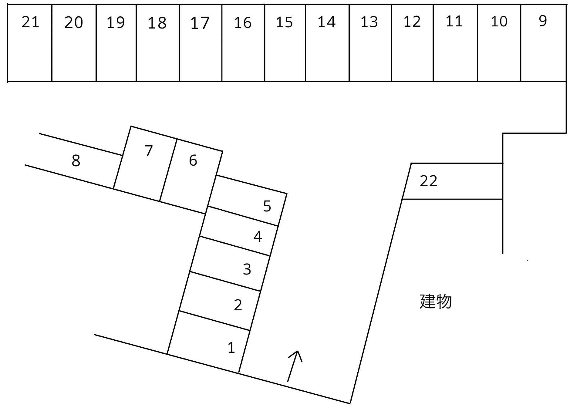 47.さくえみガレージの駐車配置図