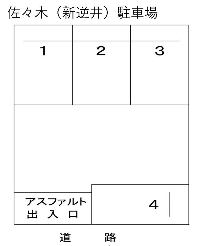 佐々木（新逆井）駐車場の駐車配置図