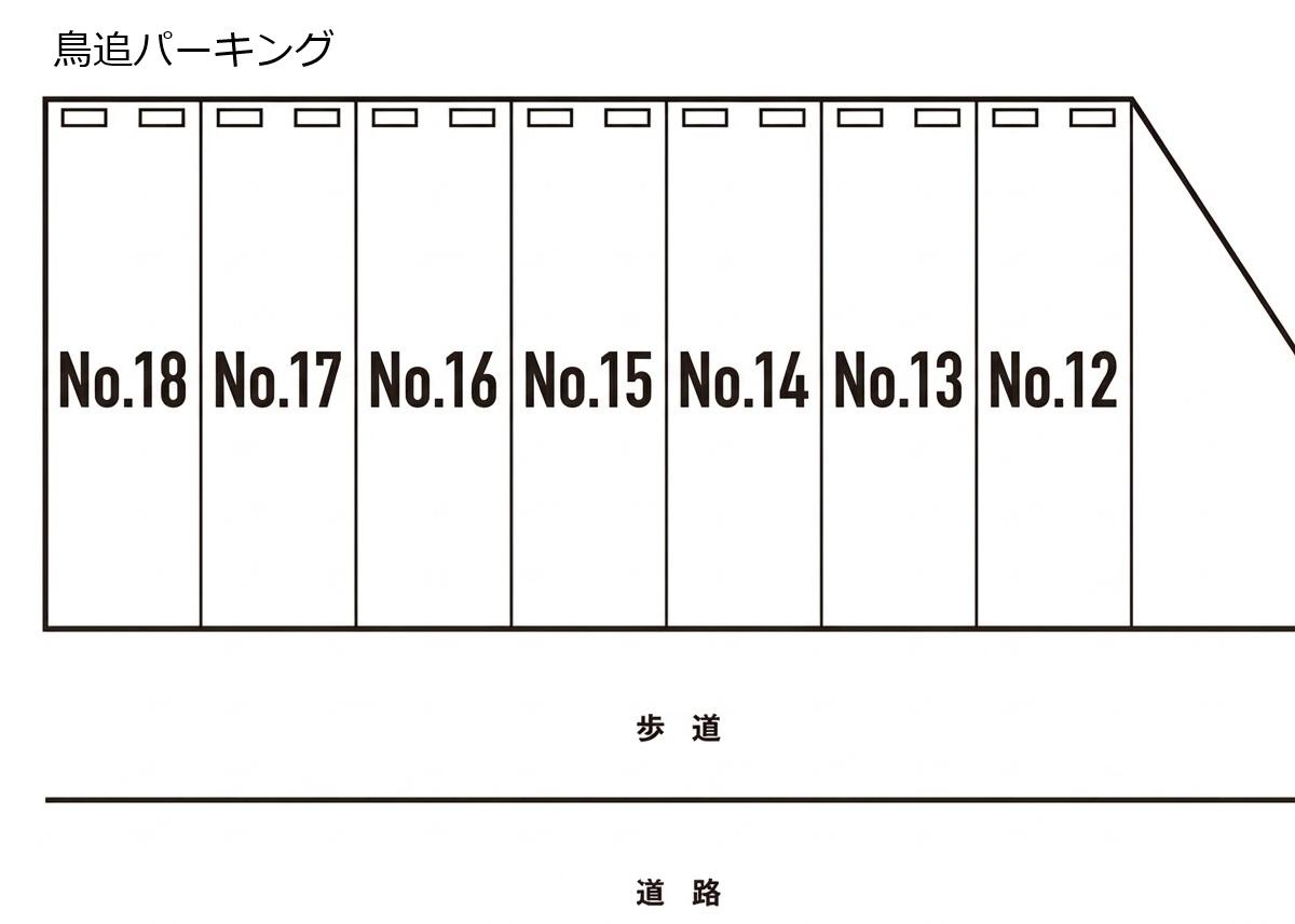 SSパーク鳥追町①駐車場の駐車配置図