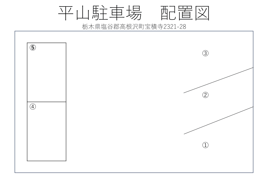 平山駐車場の駐車配置図